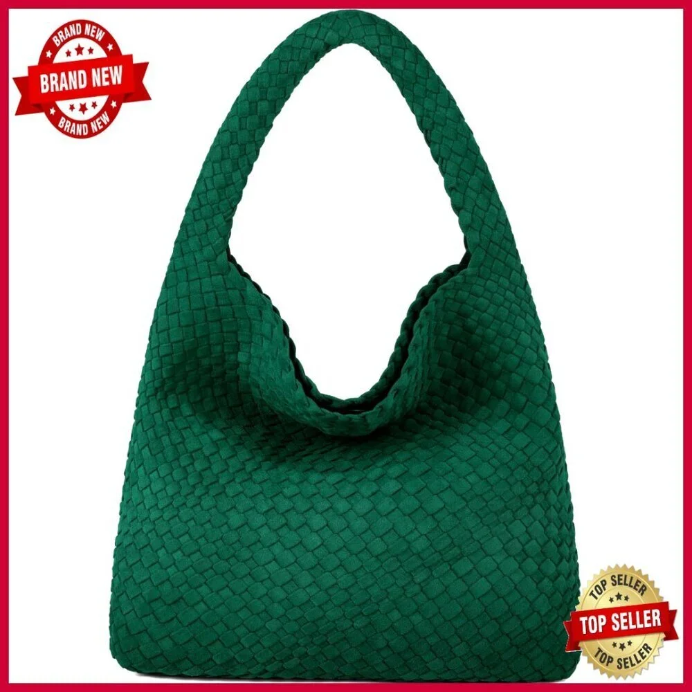 Medium Vegan Leather Hobo Tote with Top Handle and Shoulder Strap